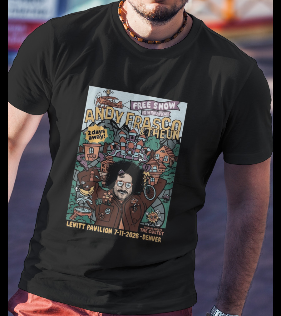 Andy Frasco & The U.N. Free Show Levitt Pavilion Denver 7 11 2026 Special Guests The Cutlet T-Shirt