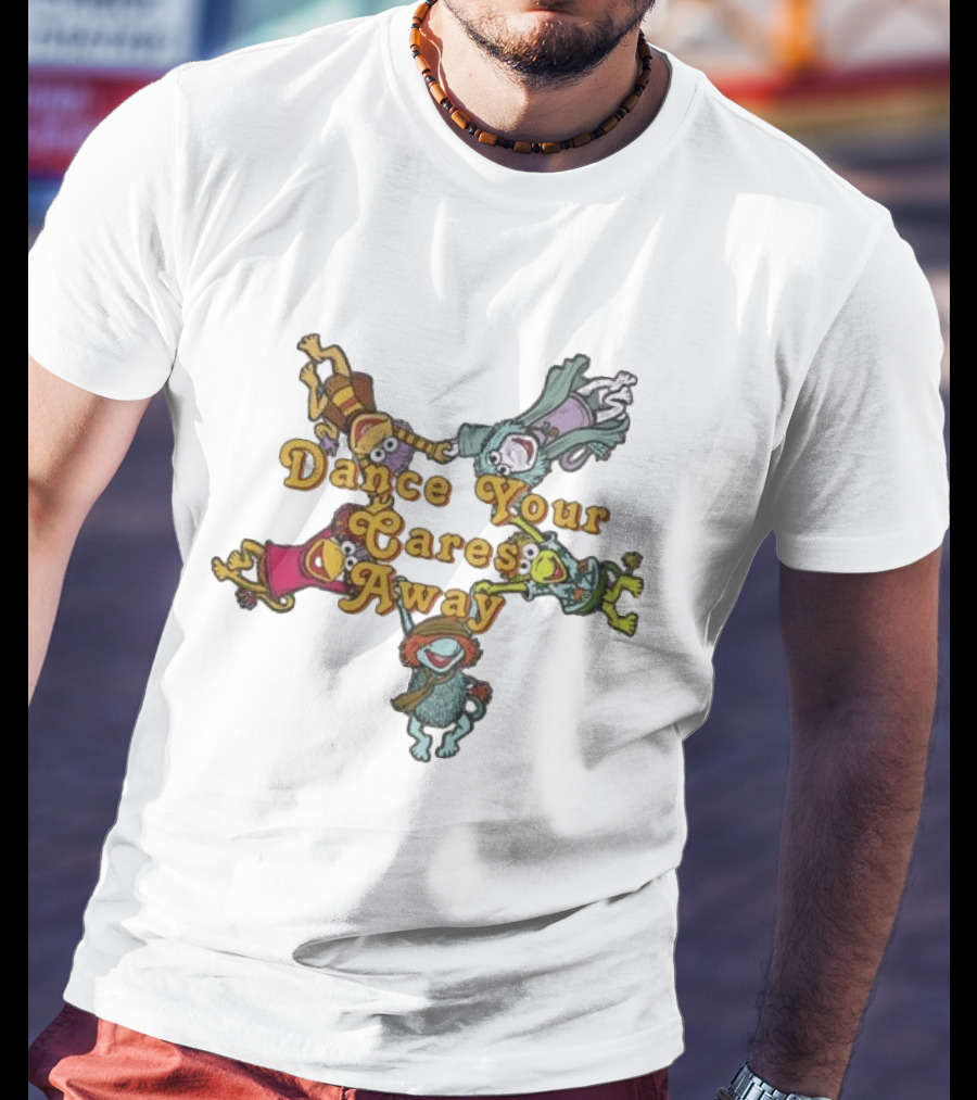 Dance Your Cares Away Fraggle Rock Characters Fun Pose T-Shirt