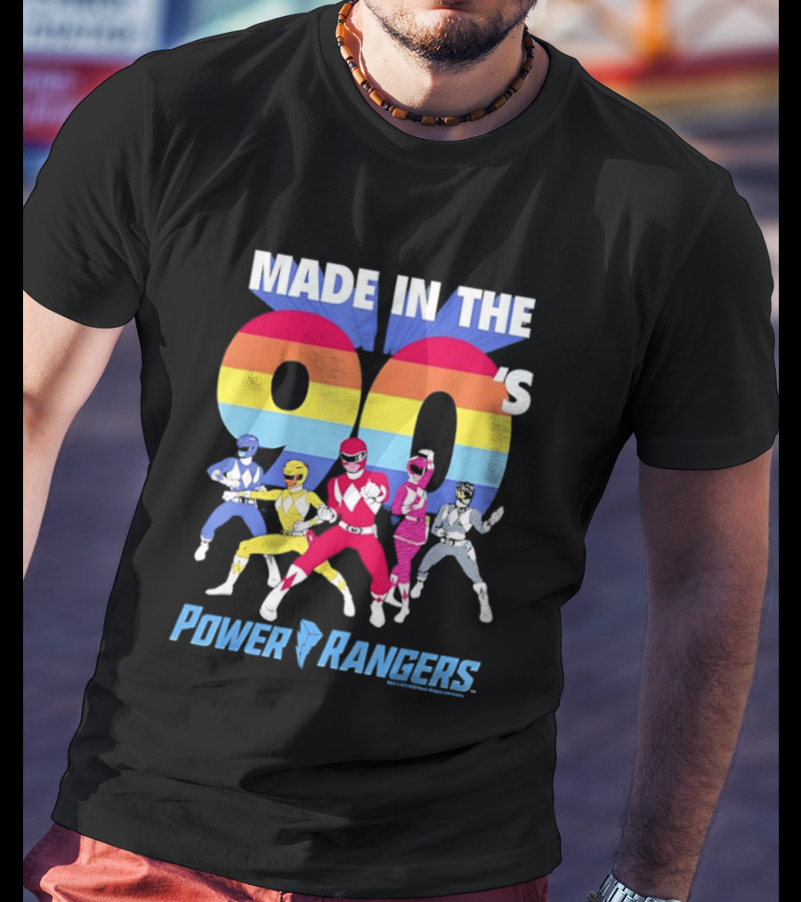 Power Rangers Made In The 90's Mighty Morphin Retro Team T-Shirt