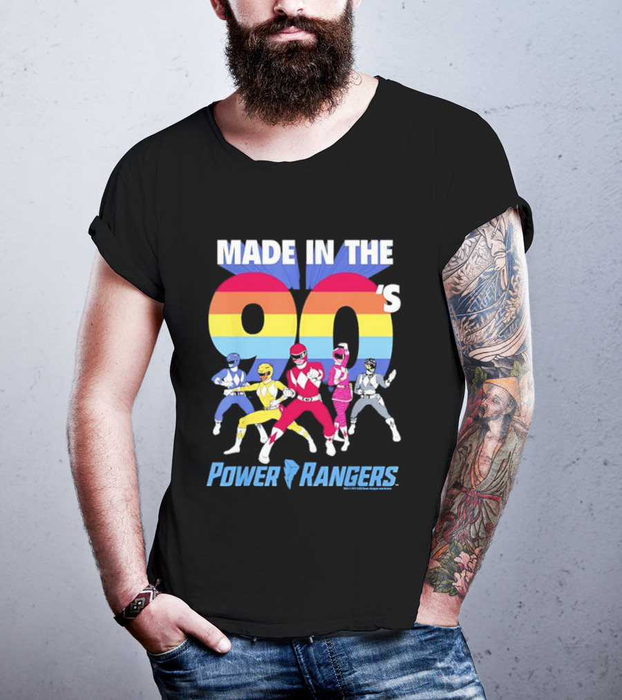 Power Rangers Made In The 90's Mighty Morphin Retro Team T-Shirt