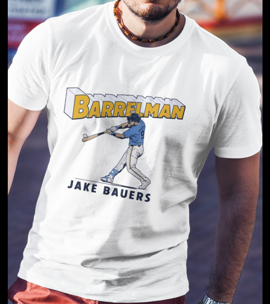 Barrelman Jake Bauers Baseball MLB Player T-Shirt