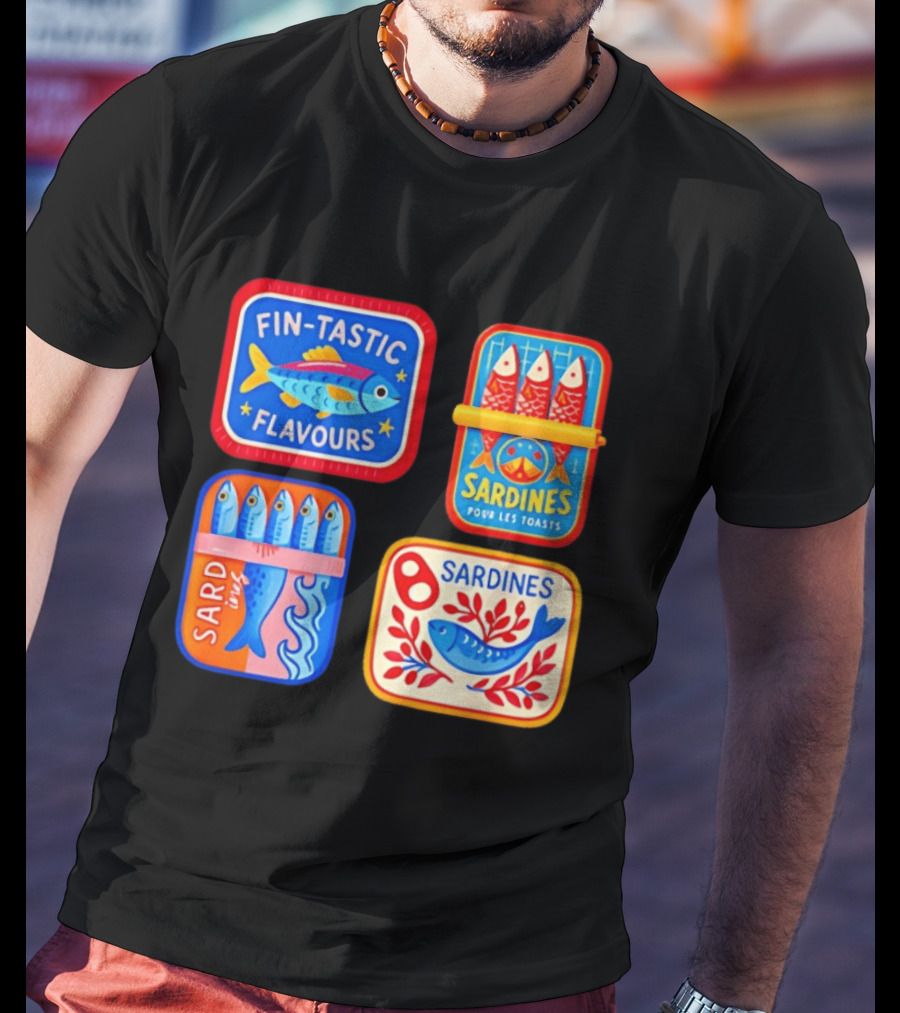 Fin Tastic Flavours Sardines Pour Les Toasts Sardines Sard Under The Sea T-Shirt
