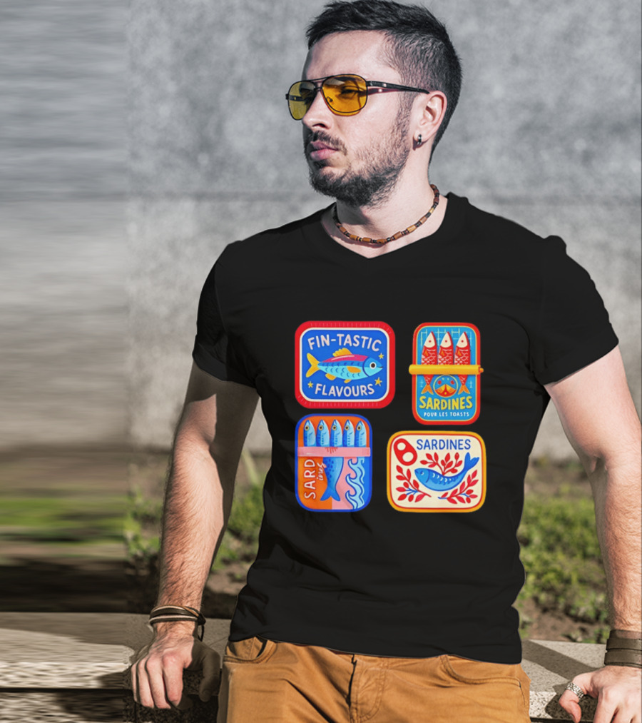 Fin Tastic Flavours Sardines Pour Les Toasts Sardines Sard Under The Sea T-Shirt