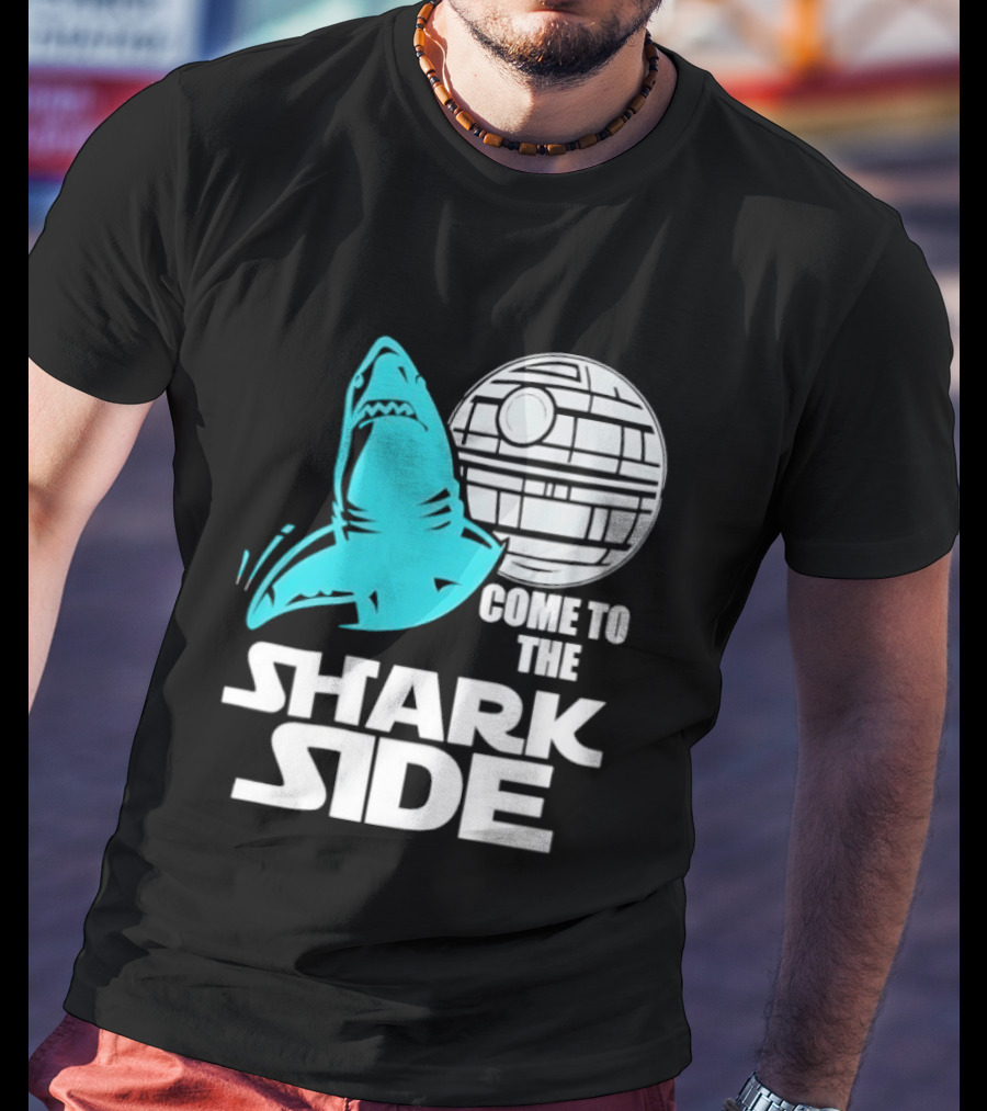 Come To The Shark Side With Death Star T-Shirt