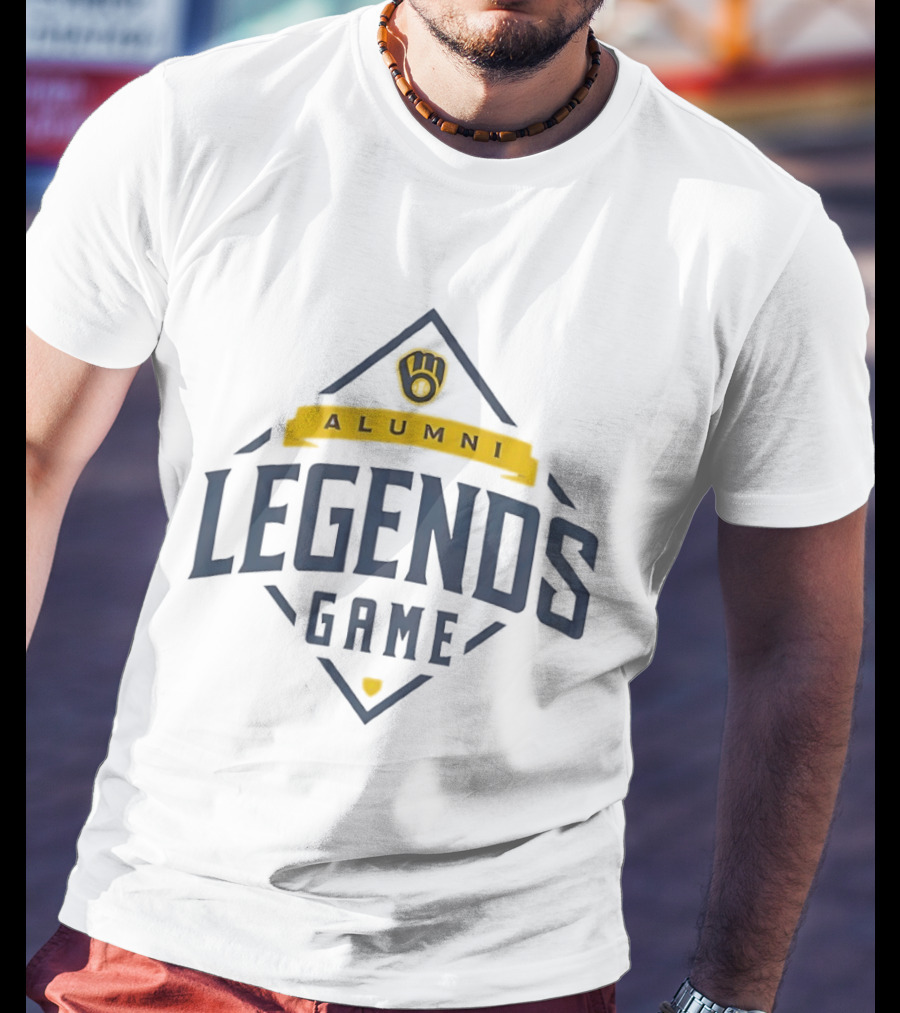 Milwaukee Brewers Alumni Legends Game Logo Baseball Event T-Shirt