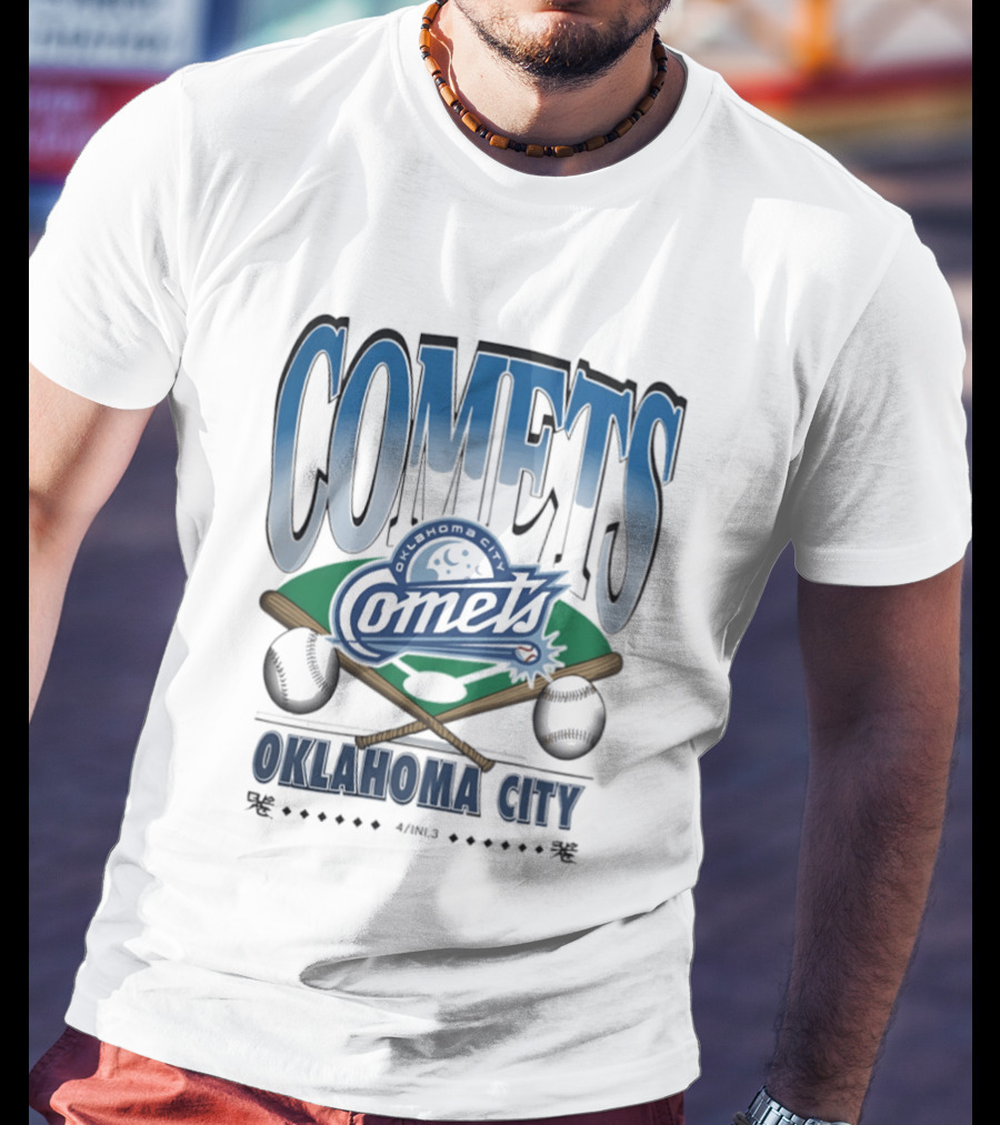 Oklahoma City Comets Baseball Team Sports Fan Gear T-Shirt