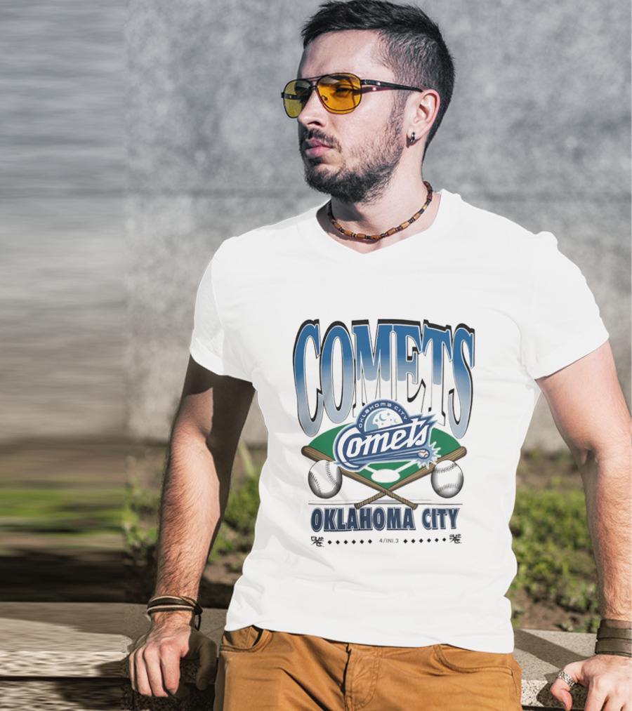Oklahoma City Comets Baseball Team Sports Fan Gear T-Shirt