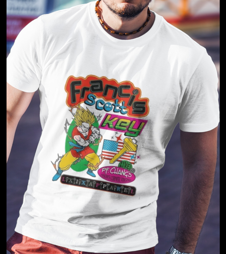 Francis Scott Key Son Goku LAXP Apparel Pf Chang's Tysons Corner Virginia 1814 T-Shirt