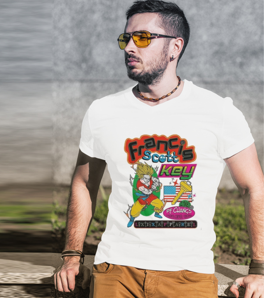 Francis Scott Key Son Goku LAXP Apparel Pf Chang's Tysons Corner Virginia 1814 T-Shirt