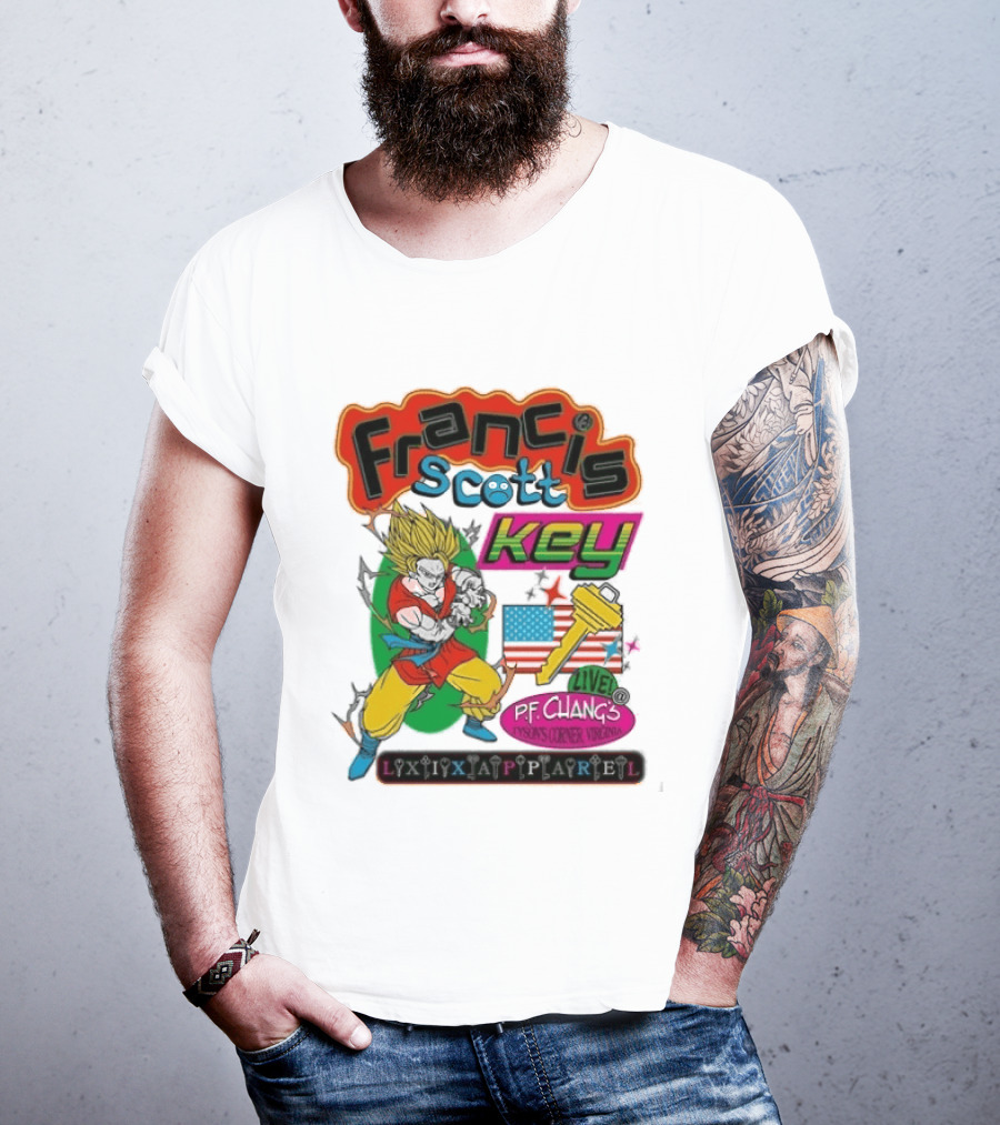 Francis Scott Key Son Goku LAXP Apparel Pf Chang's Tysons Corner Virginia 1814 T-Shirt