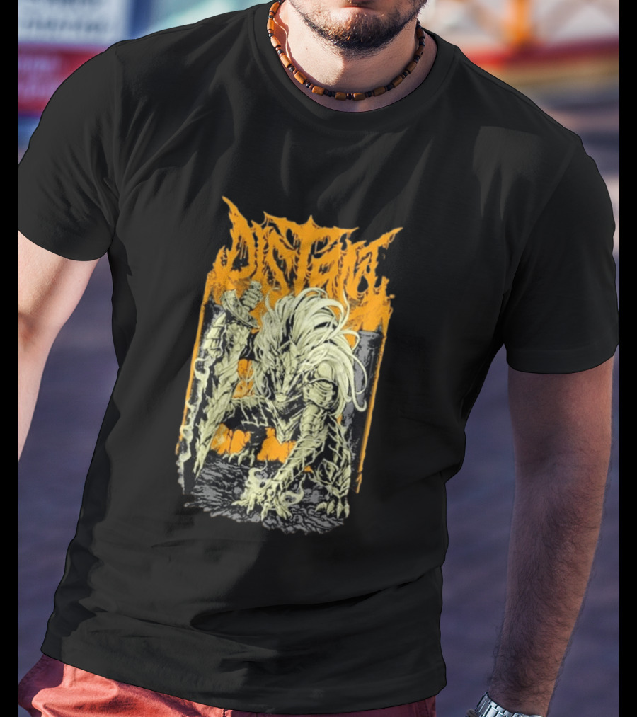Distant Black Blade Dark Fantasy Warrior With Sword T-Shirt