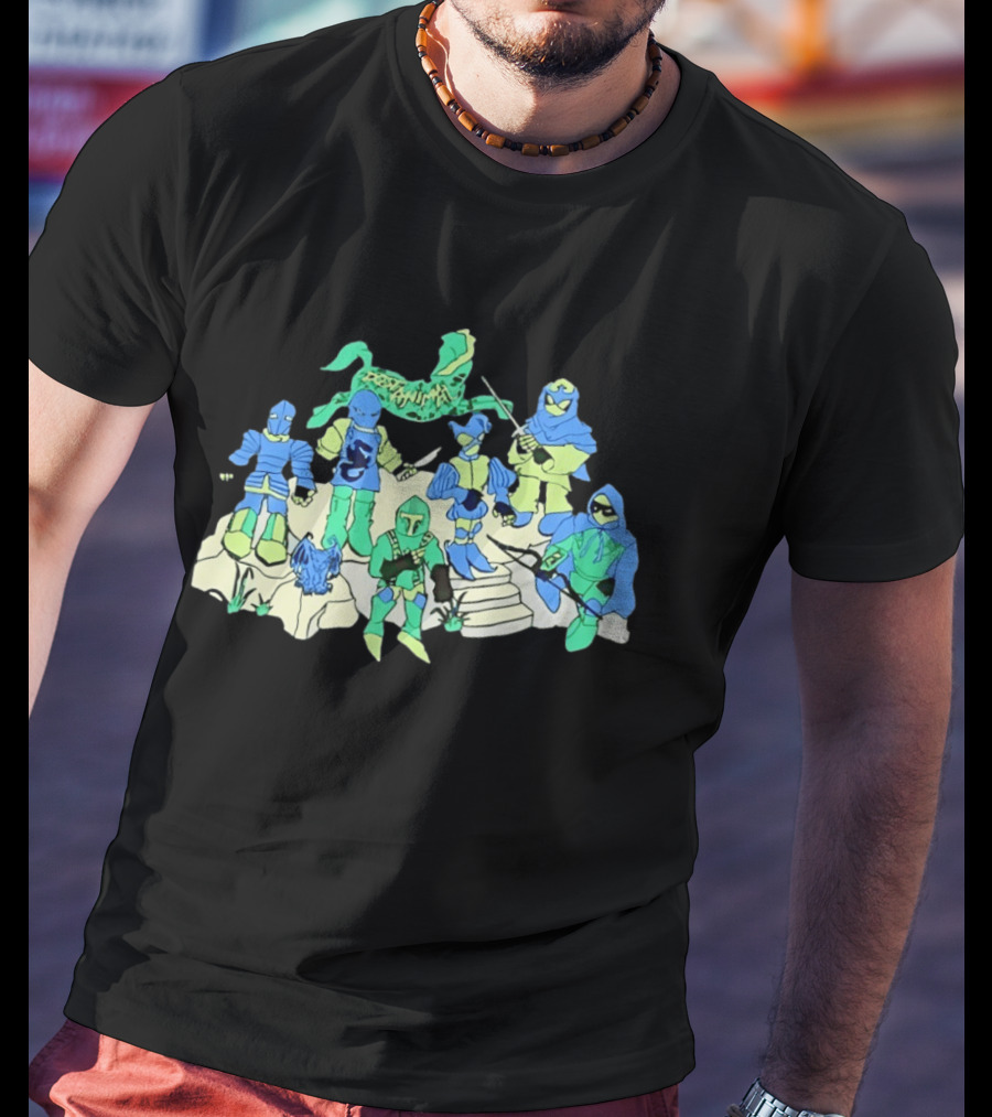 Dungeon Animal Fantasy Knight Warriors Group T-Shirt