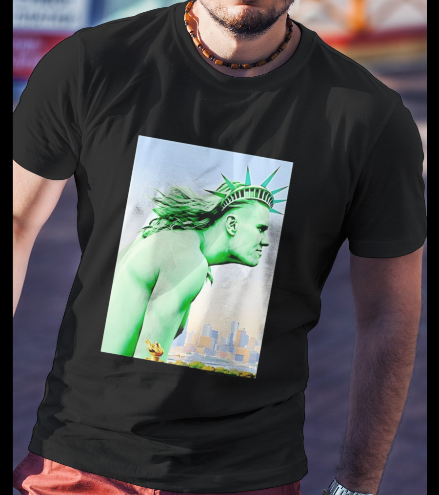 Erling Haaland Liberty Statue Meme T-Shirt