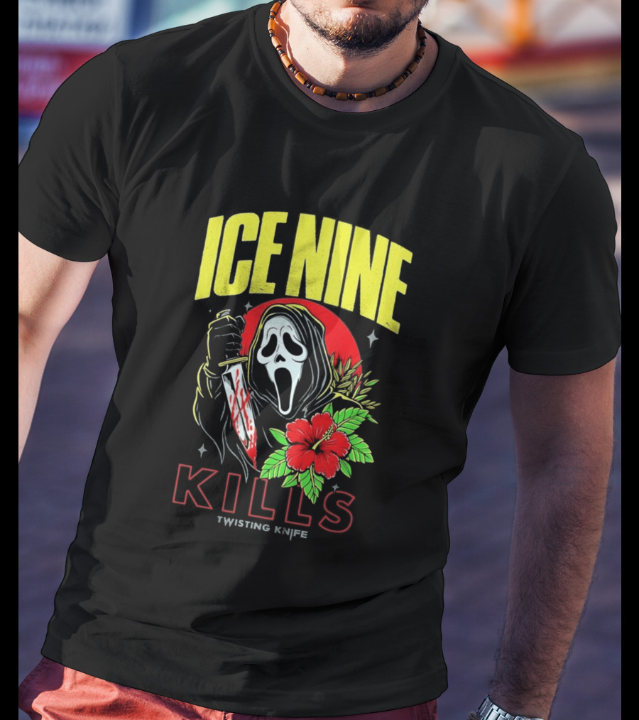 Ice Nine Kills Ghostface Twisting Knife Aloha Sidney Summer Of Silence 2026 Collection T-Shirt