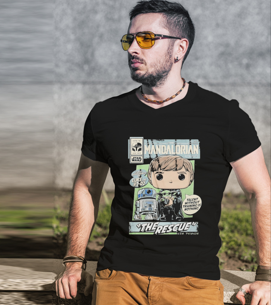 The Mandalorian Chapter 13 Guest Appearance By Luke And R2 D2 The Rescue Talent Without Training T-Shirt