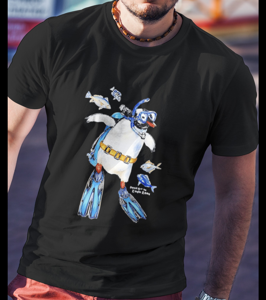 Penguin Snorkeling Underwater Adventure By Gonçalo Barriga T-Shirt