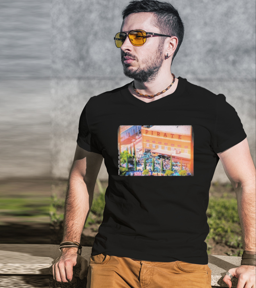Pirate Life Brewery Port Adelaide Scene With Building And Crowd T-Shirt