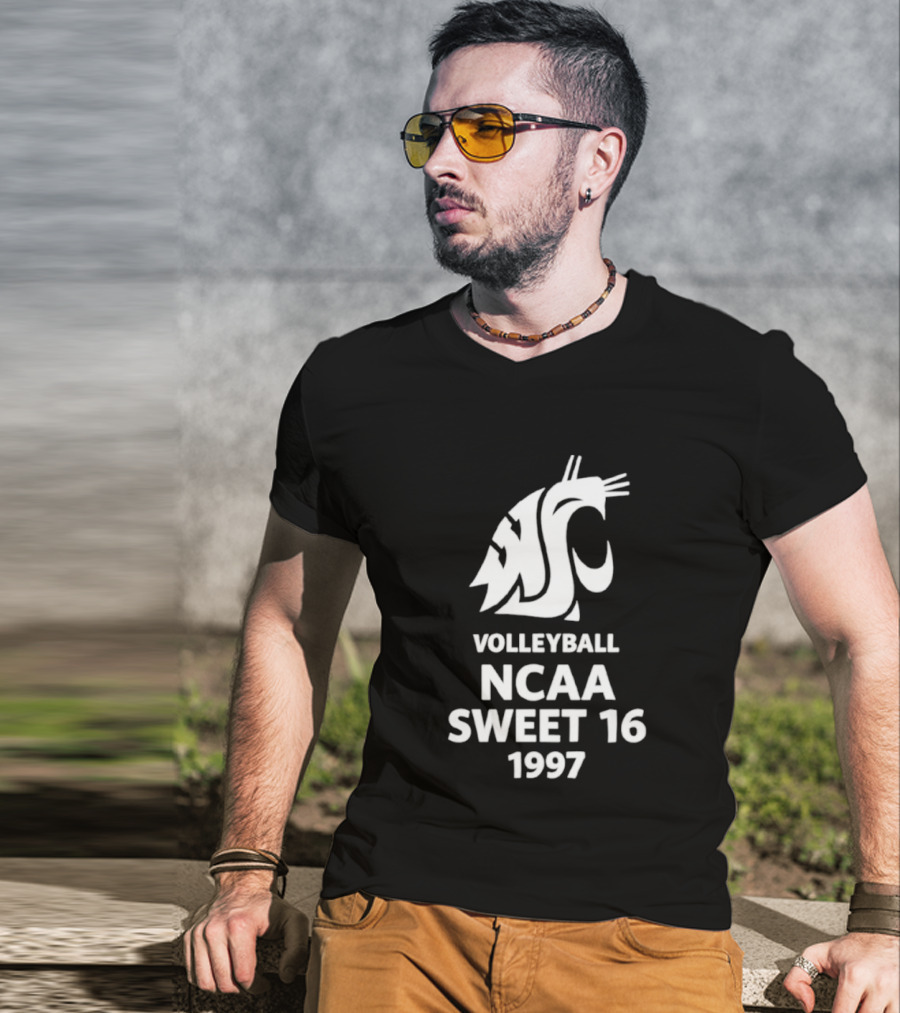 Washington State University Volleyball NCAA Sweet 16 1997 T-Shirt