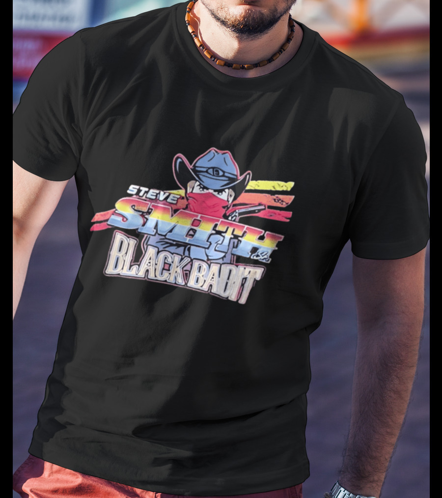Steve Smith Sr Black Badit Cowboy With Bandana Football T-Shirt