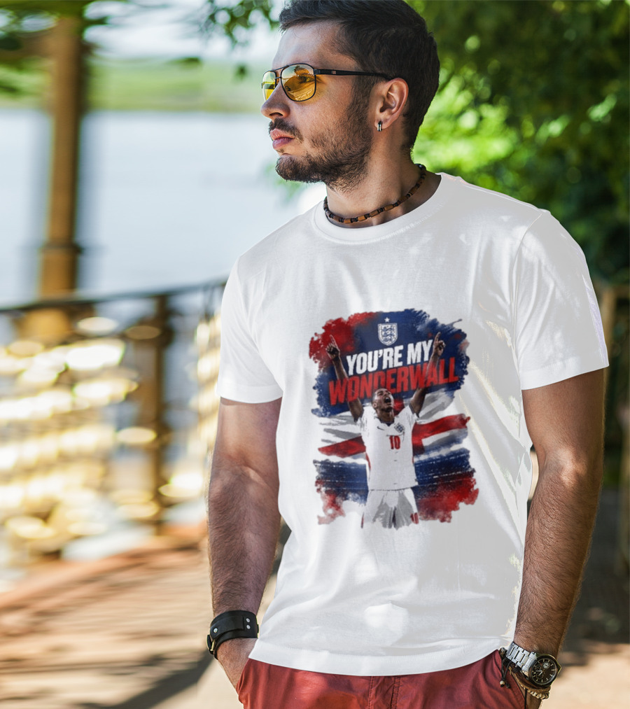 Jude Bellingham England National Team You're My Wonderwall England Flag Football Star Celebration T-Shirt