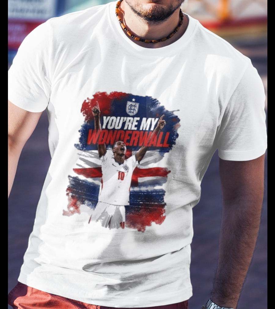 Jude Bellingham England National Team You're My Wonderwall England Flag Football Star Celebration T-Shirt