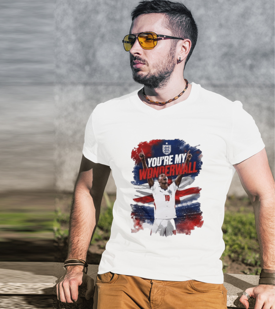 Jude Bellingham England National Team You're My Wonderwall England Flag Football Star Celebration T-Shirt