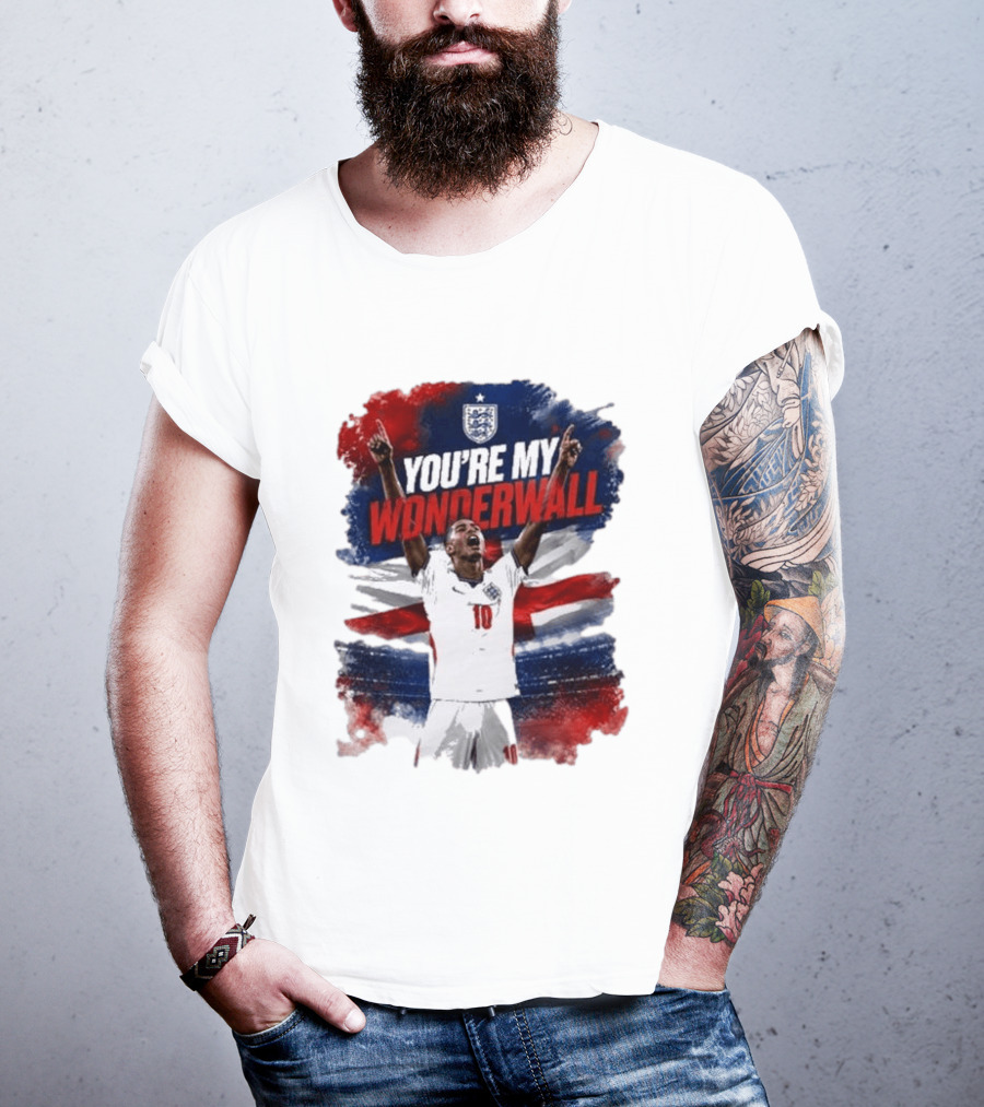 Jude Bellingham England National Team You're My Wonderwall England Flag Football Star Celebration T-Shirt