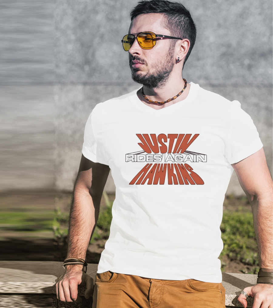 Justin Hawkins Rides Again Bold Red And Black T-Shirt