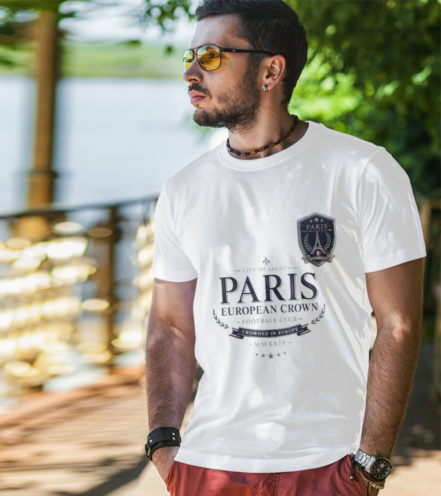 Paris City Of Light European Crown Football Club T-Shirt