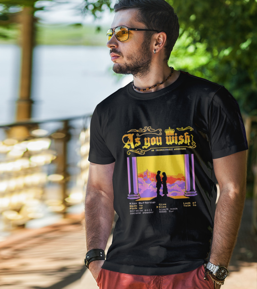 As You Wish An Inconceivable Adventure Princess Bride Castle Silhouette Clouds And Columns T-Shirt