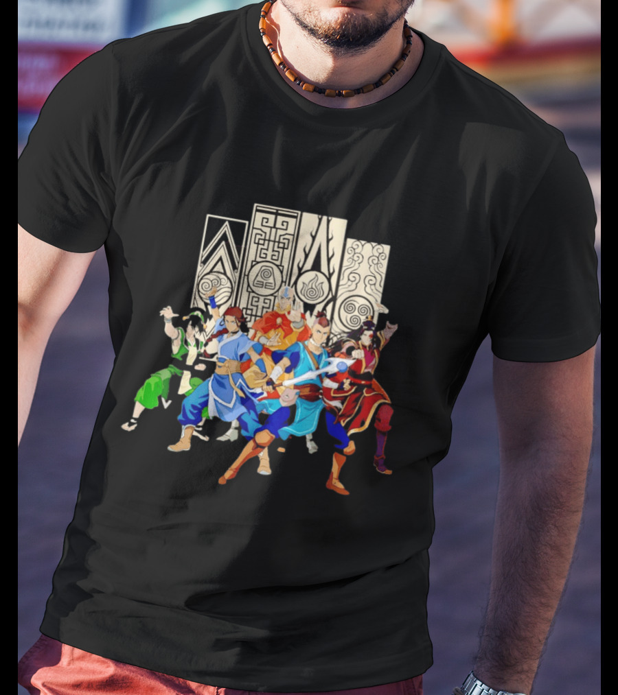 Avatar The Last Airbender Team Aang Katara Sokka Toph Zuko Iroh T-Shirt