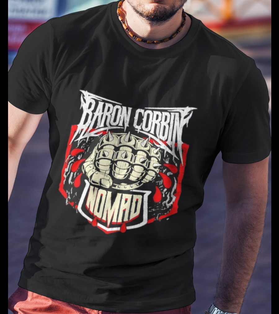 Baron Corbin Nomad Spiked Fist WWE Wrestling T-Shirt