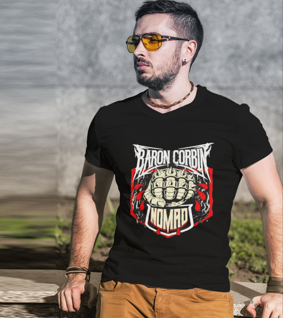 Baron Corbin Nomad Spiked Fist WWE Wrestling T-Shirt
