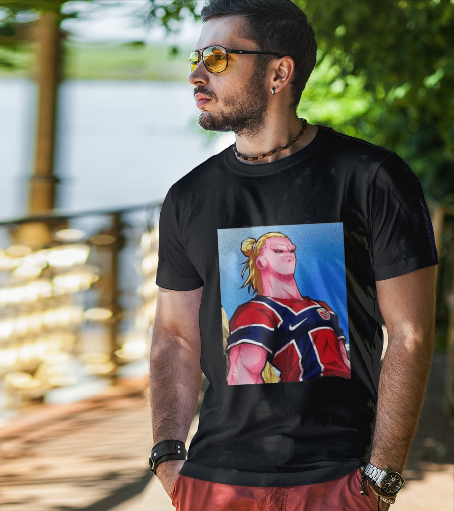 Erling Haaland Majin Buu Norway Dragon Ball Fusion T-Shirt