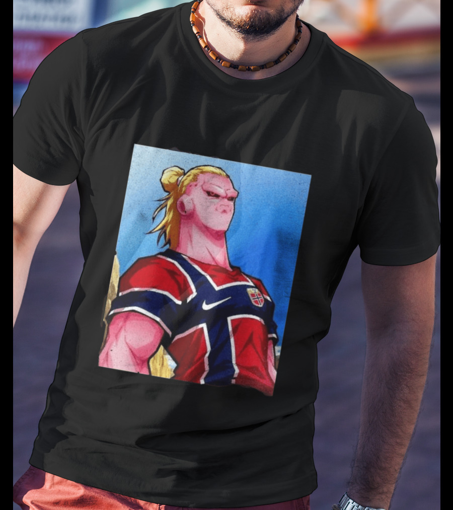 Erling Haaland Majin Buu Norway Dragon Ball Fusion T-Shirt