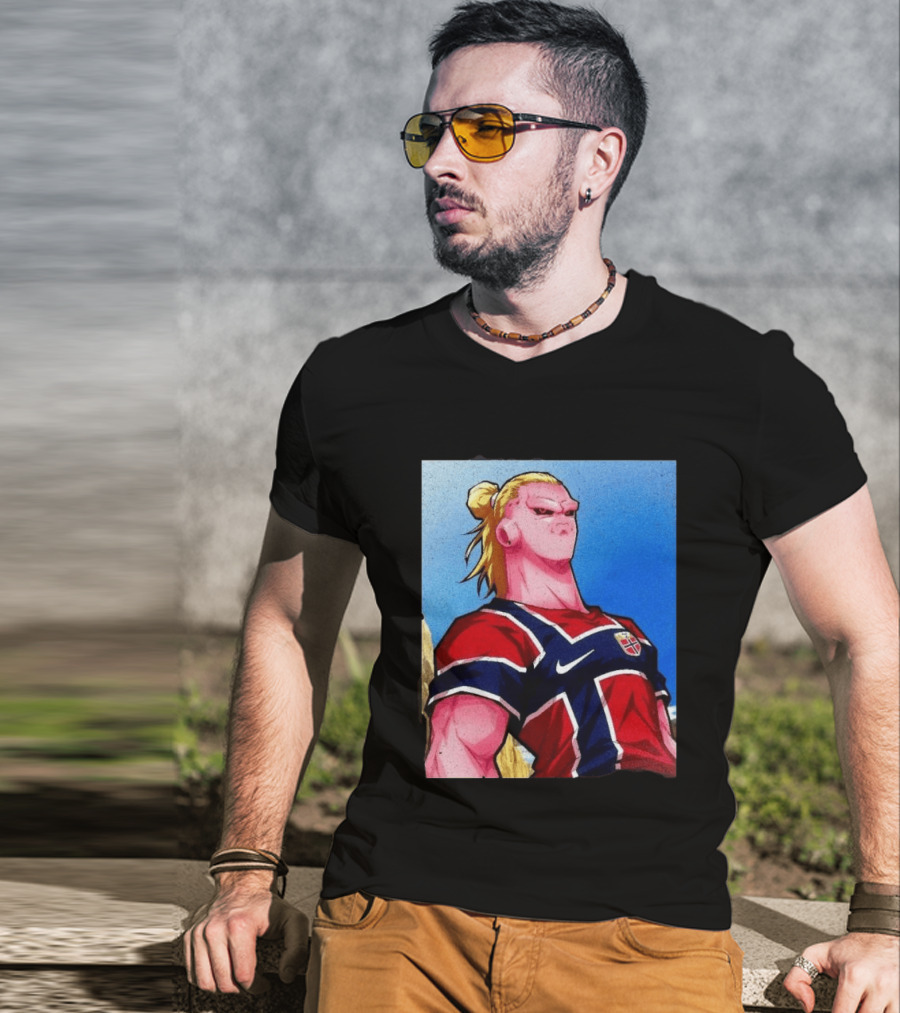 Erling Haaland Majin Buu Norway Dragon Ball Fusion T-Shirt