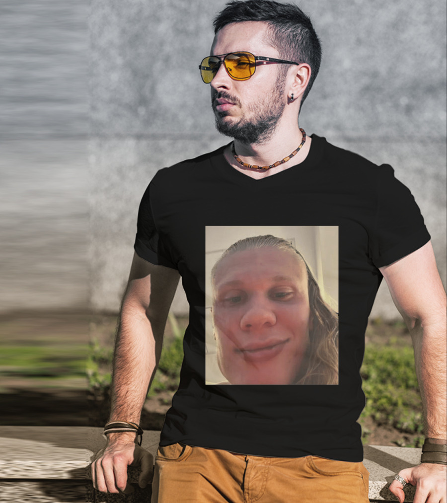 Erling Haaland S Face Close Up T-Shirt