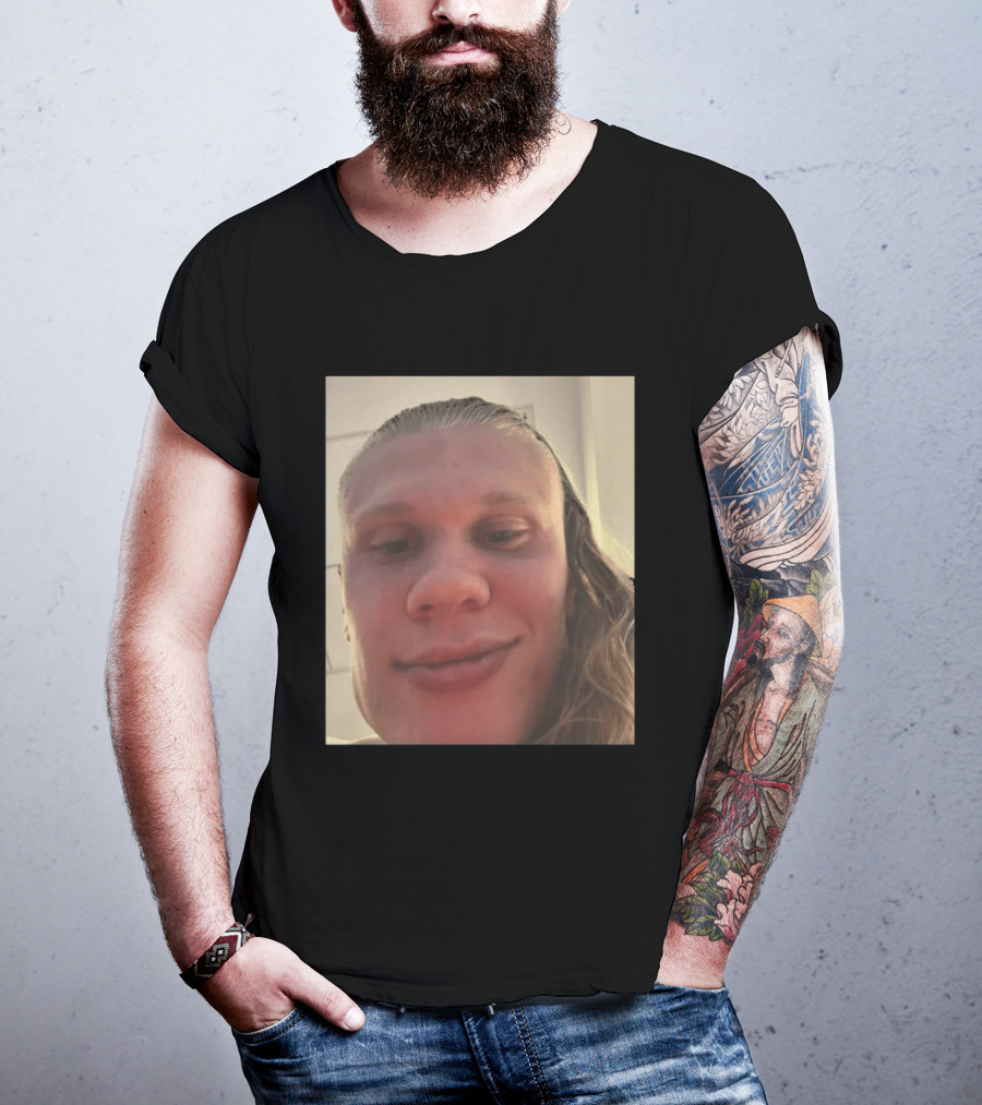 Erling Haaland S Face Close Up T-Shirt