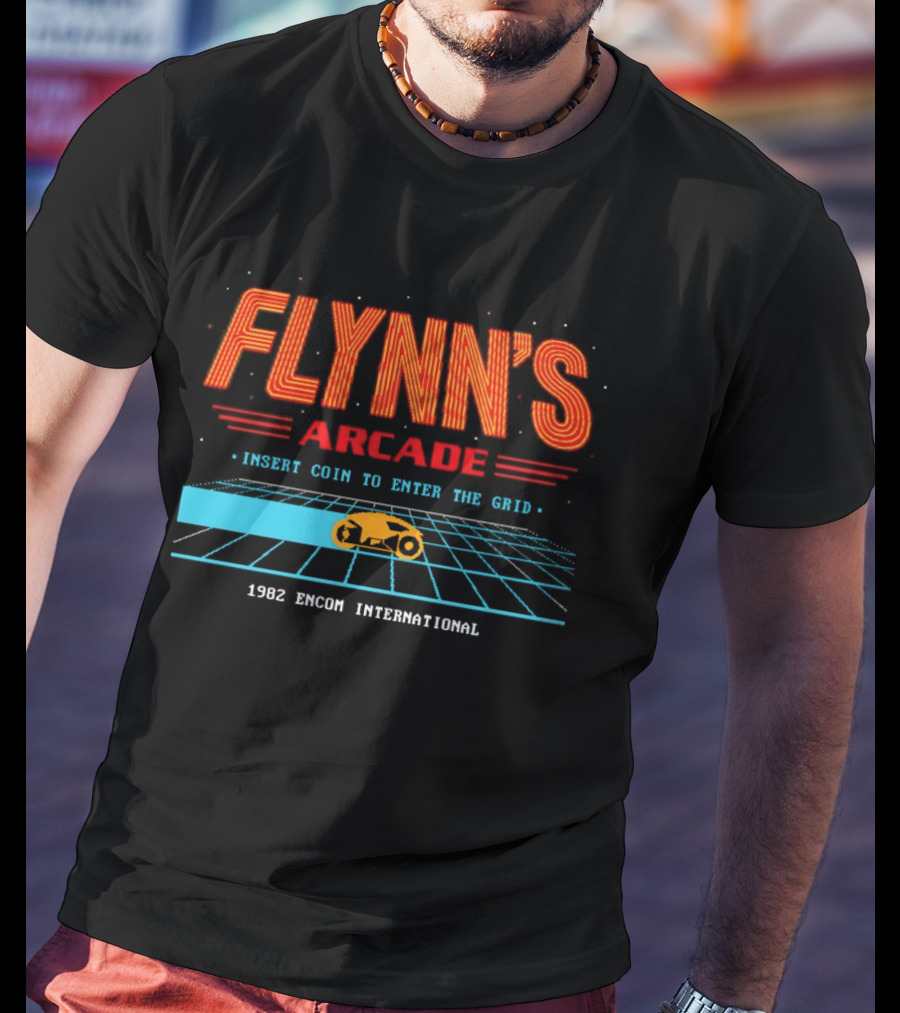 Flynn's Arcade Where The Games Come To Life Tron 1982 Encom International T-Shirt