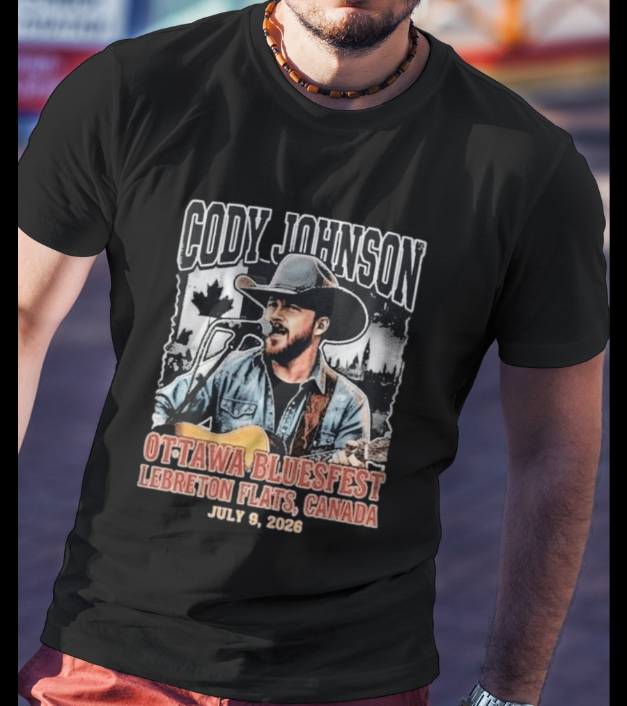 Cody Johnson Live Ottawa Bluesfest LeBreton Flats Canada July 9 2026 Country Music Event T-Shirt