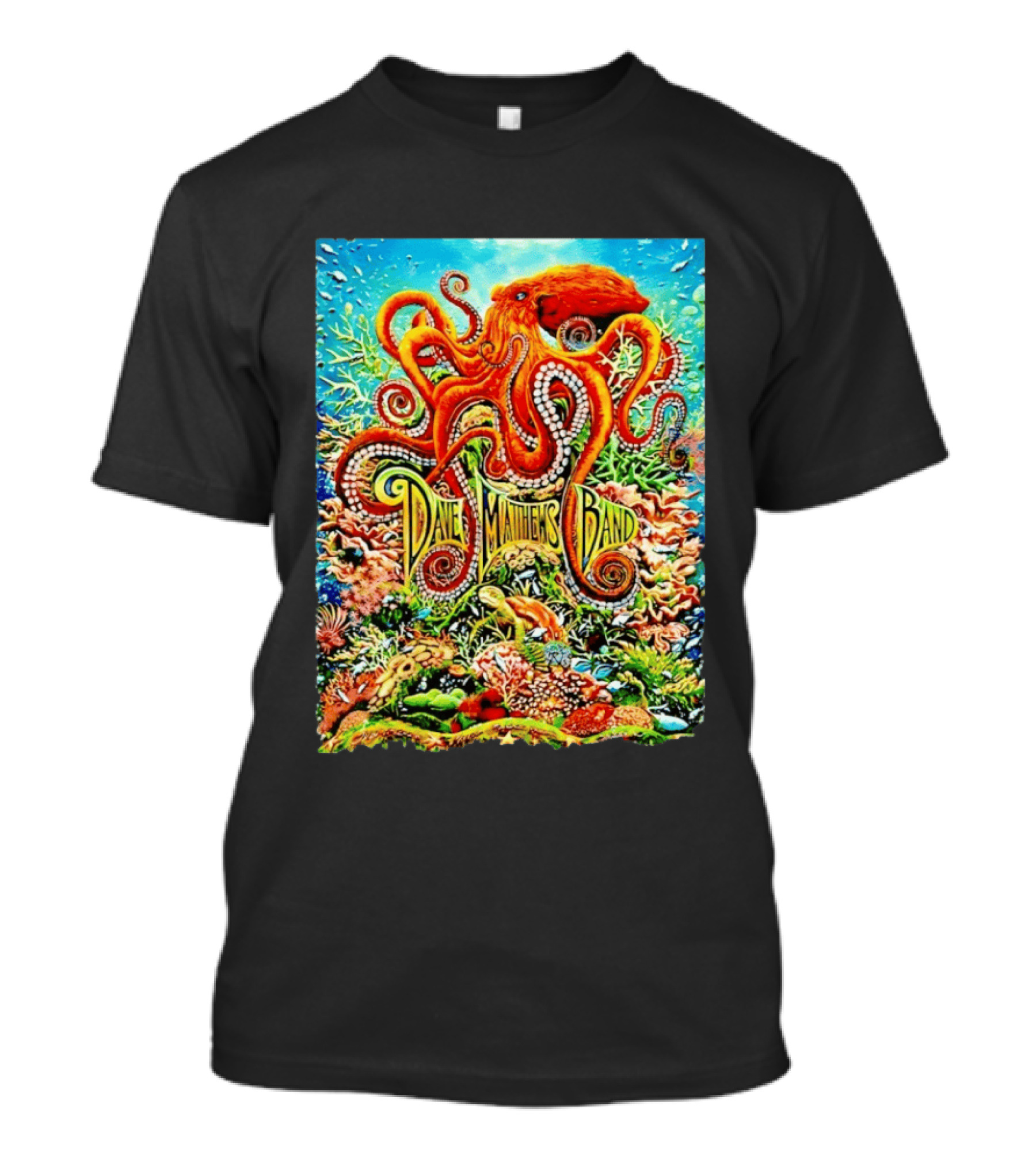 Dave Matthews Band Camden New Freedom Mortgage Pavilion July 11 2026 Colorful Octopus Underwater Scene T-Shirt