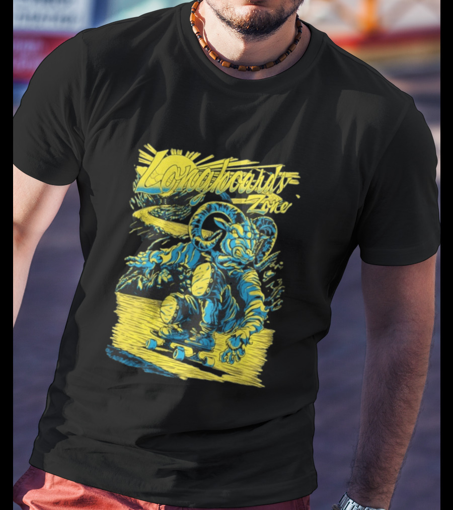 Longboards Zone Goat Downhill Rider Longboarding Adventure T-Shirt