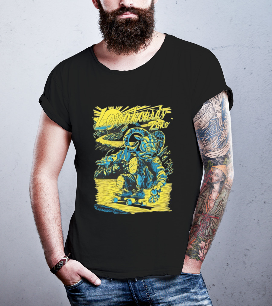 Longboards Zone Goat Downhill Rider Longboarding Adventure T-Shirt