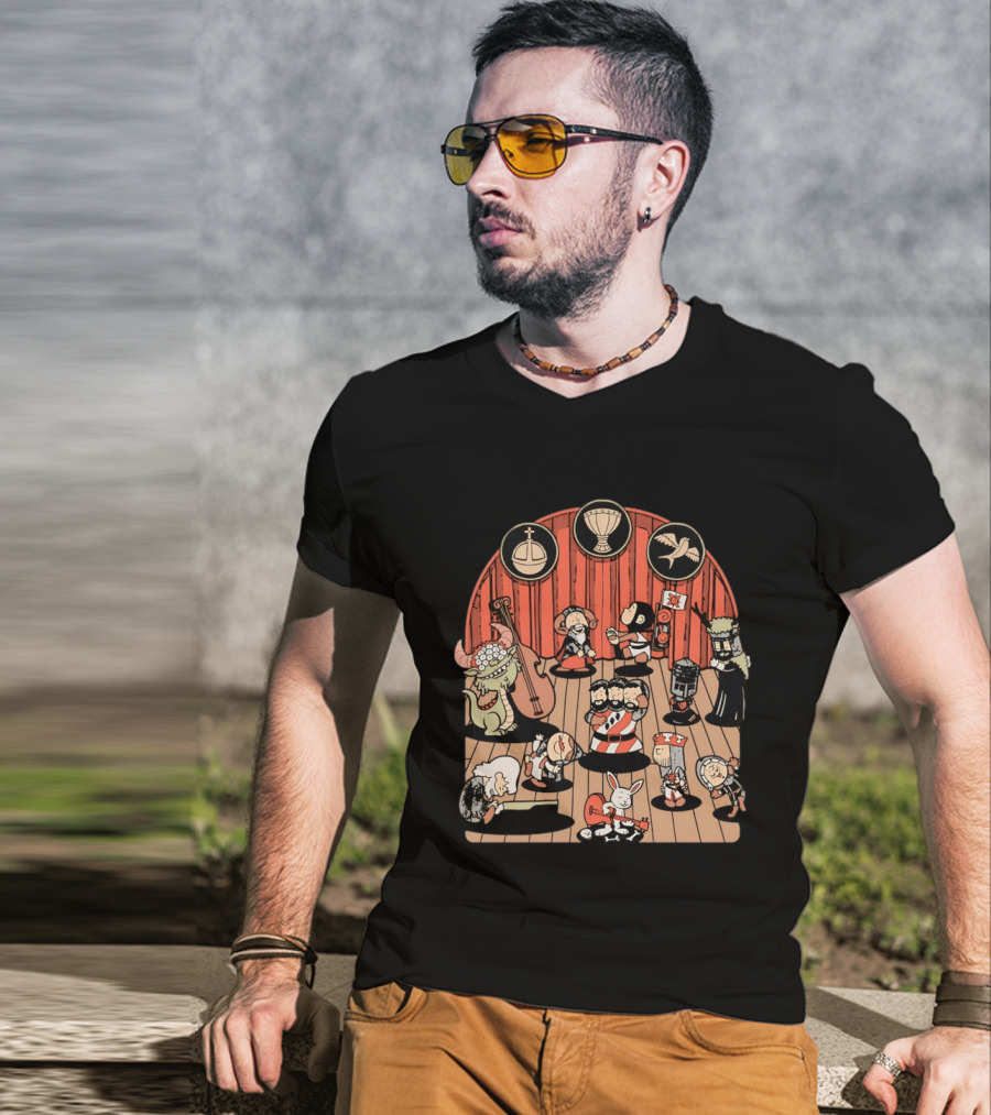 Monty Python And The Holy Grail Medieval Band Peanuts Style Scene T-Shirt