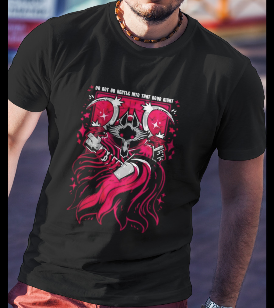 Do Not Go Gentle Into That Good Night Wolf With Scythe And Cloak T-Shirt