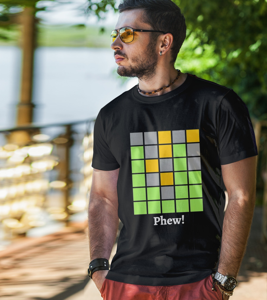 Minesweeper Phew Grid Game Board Text Phew T-Shirt