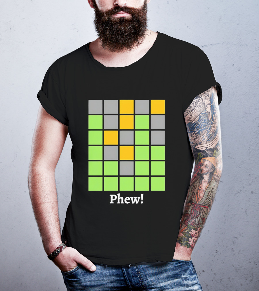 Minesweeper Phew Grid Game Board Text Phew T-Shirt