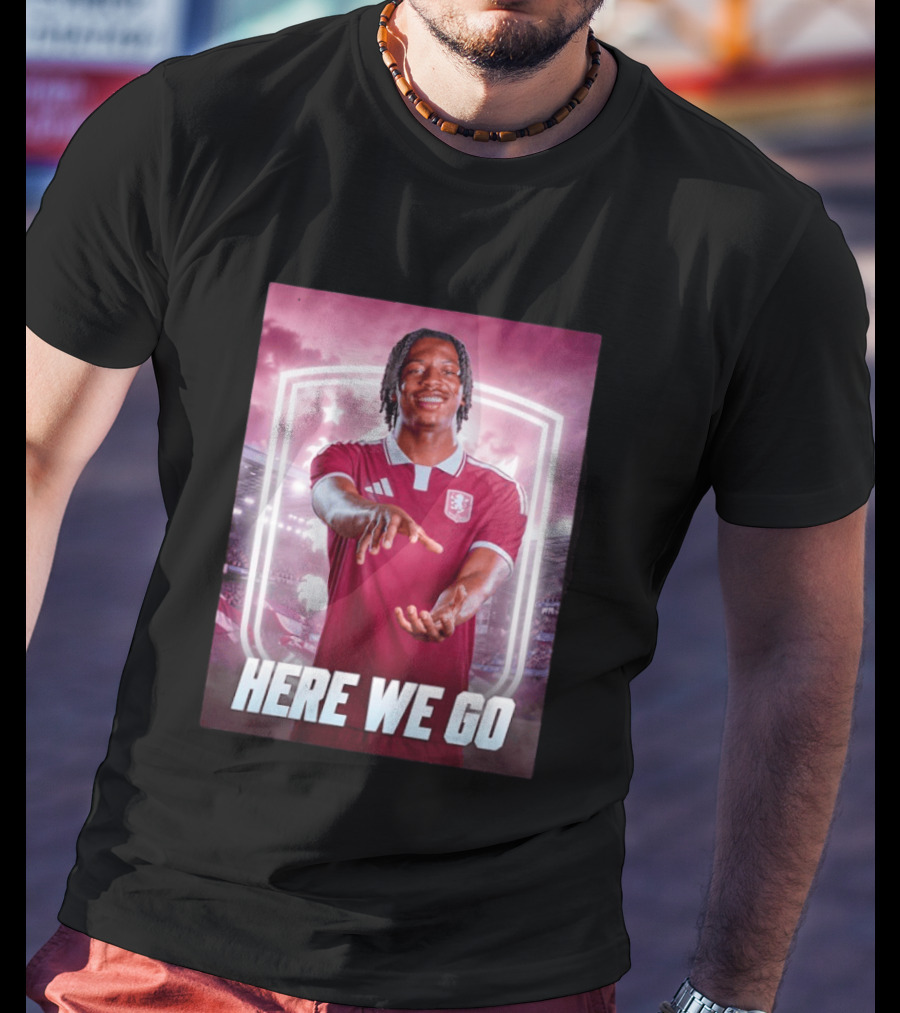 Jaden Philogene Here We Go Aston Villa Soccer Star Enthusiasm T-Shirt