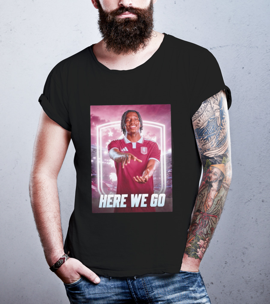 Jaden Philogene Here We Go Aston Villa Soccer Star Enthusiasm T-Shirt