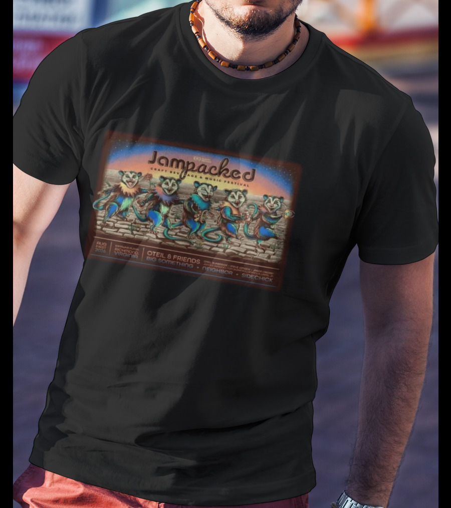JamPacked Craft Beverage Music Festival Richmond VA Aug 2026 Oteil And Friends Big Something Neighbor Sidechick T-Shirt
